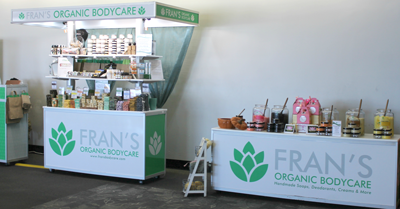 Photo of the Fran's Organic Bodycare kiosk at BWI Marshall Airport
