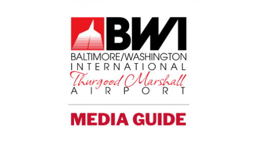 Graphic including BWI Marshall Airport logo and text that reads 
