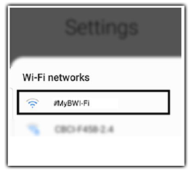 Wi-fi network screenshot