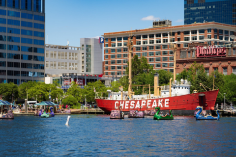 Photo of boats in Baltimore's Inner Harbor