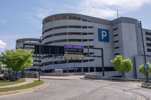 Photo of the entrance to the Daily Garage at BWI Thurgood Marshall Airport.