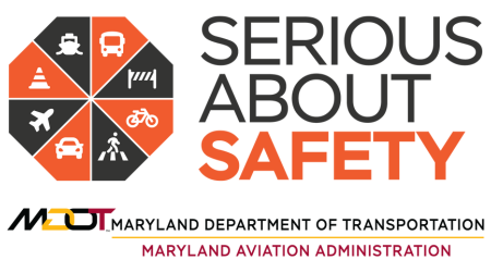 Logo of the Maryland Aviation Administration's Serious About Safety campaign