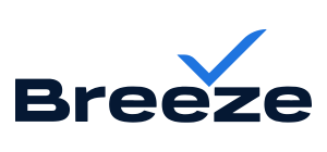 Logo of Breeze Airways on a white background.