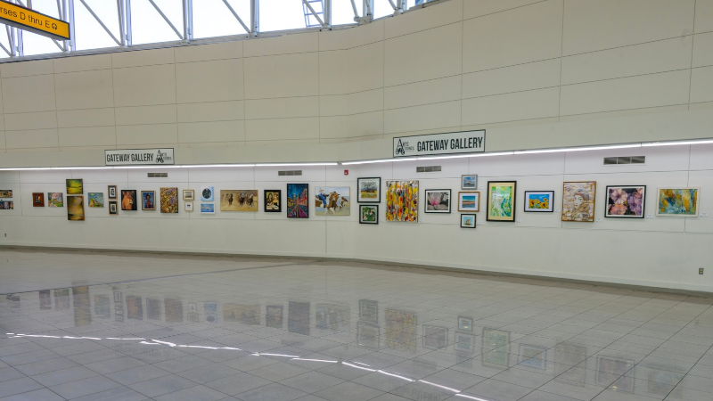 Nearly 30 pieces o work displayed at the Gateway Gallery inside BWI Thurgood Marshall Airport.